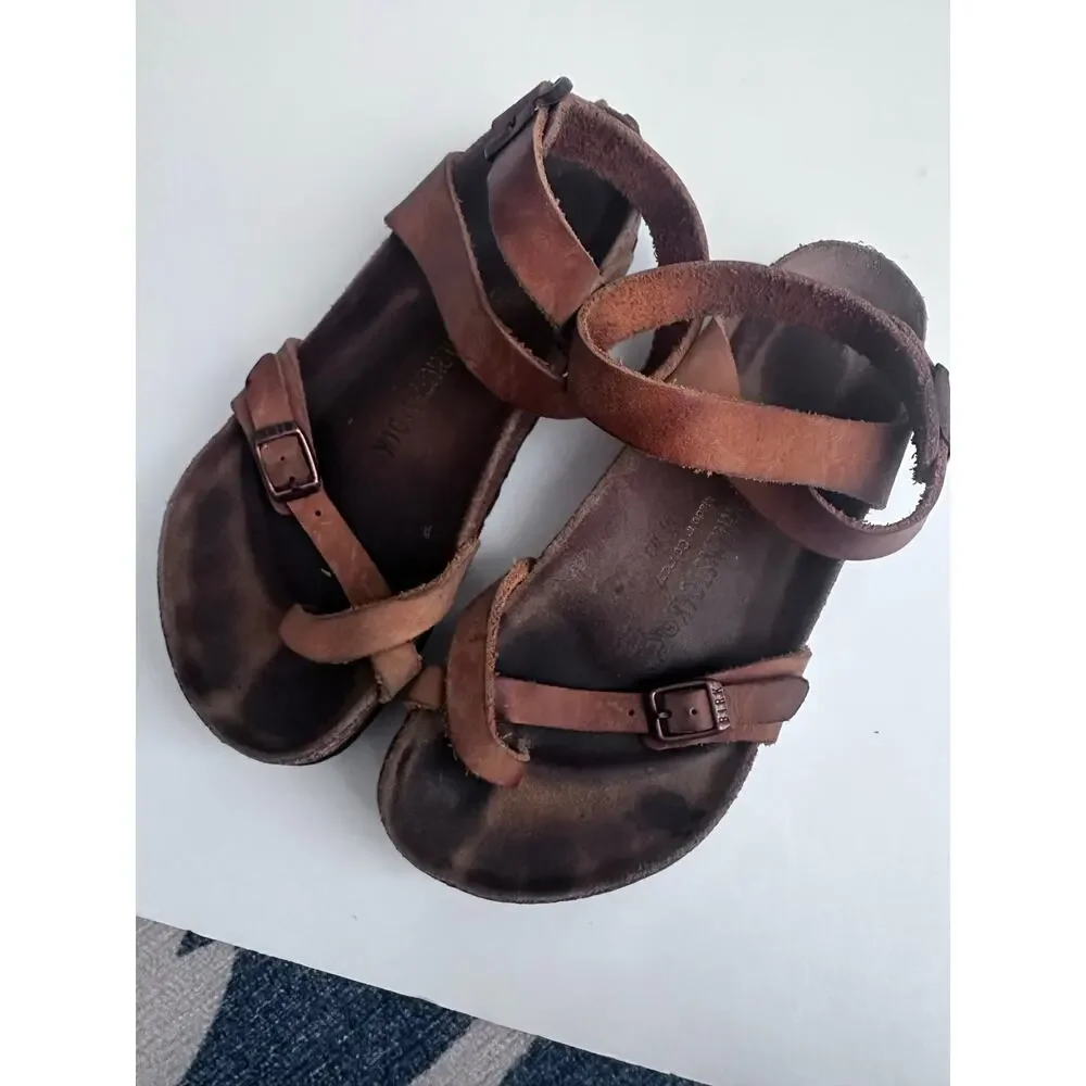 Birkenstock Yara Distressed Leather Sandal - Size 38 - Picture 3 of 8